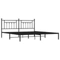 Miniatyrbillede 5 af 10: sengeramme med sengegavl 200x200 cm metal sort