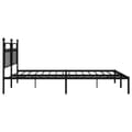 Miniatyrbillede 7 af 10: sengeramme med sengegavl 200x200 cm metal sort