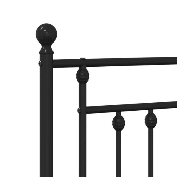 sengeramme med sengegavl 200x200 cm metal sort