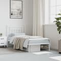 Miniatyrbillede 3 af 10: sengeramme med sengegavl 90x190 cm metal hvid