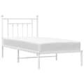 Miniatyrbillede 4 af 10: sengeramme med sengegavl 90x190 cm metal hvid