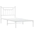Miniatyrbillede 5 af 10: sengeramme med sengegavl 90x190 cm metal hvid