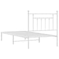 Miniatyrbillede 8 af 10: sengeramme med sengegavl 90x190 cm metal hvid