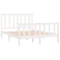 Miniatyrbillede 4 af 6: sengeramme 140x190 cm massivt træ hvid