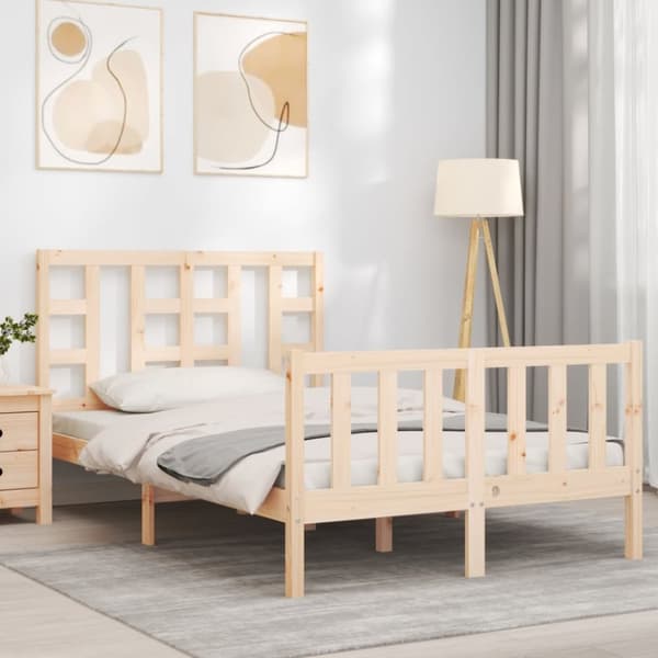sengeramme med sengegavl Small Double massivt træ