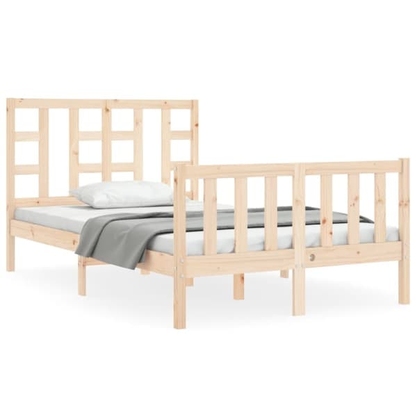 sengeramme med sengegavl Small Double massivt træ