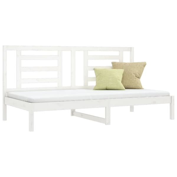 daybed 80x200 cm massivt fyrretræ hvid