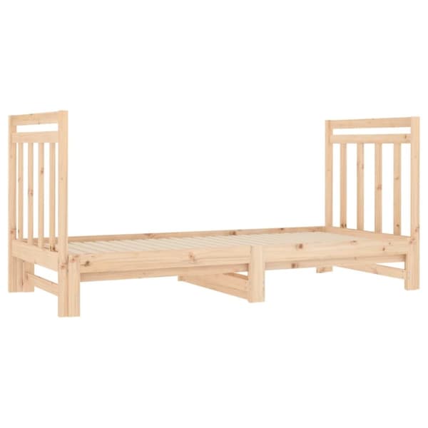Utdragbar dagbädd 2x(90x190) cm massiv furu
