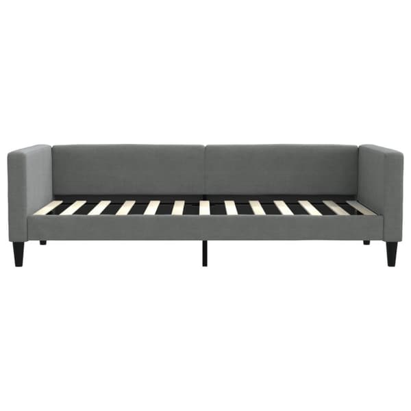 daybed med udtræk 90x200 cm stof mørkegrå