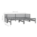 Miniatyrbillede 10 af 10: daybed med udtræk 2x(90x200) cm massivt fyrretræ grå