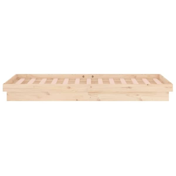 sengeramme med LED 75x190 cm Small Single massivt træ