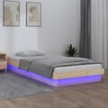 Miniatyrbillede 1 af 10: sengeramme med LED 75x190 cm Small Single massivt træ