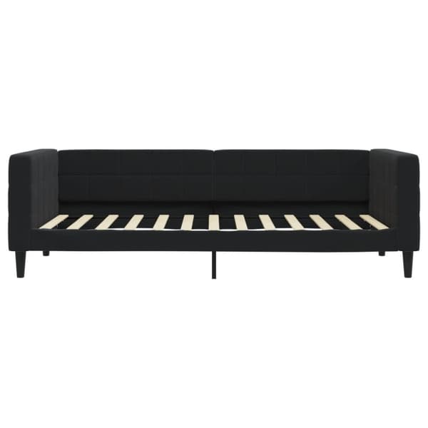 Dagbädd utdragbar svart 90x200 cm sammet