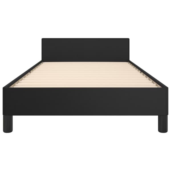 sengeramme med sengegavl 90x200 cm kunstlæder sort