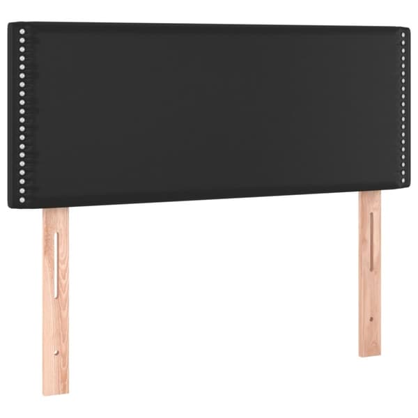 kontinentalseng med madras 90x190 cm kunstlæder sort