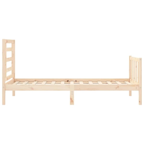 sengeramme med sengegavl 90x200 cm massivt træ