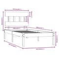 Miniatyrbillede 6 af 6: sengeramme 100x200 cm massivt træ sort