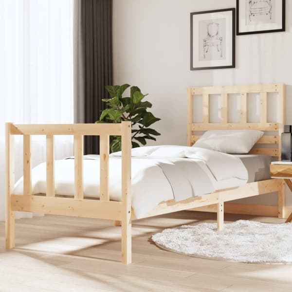 Sängram massivt trä 75x190 cm