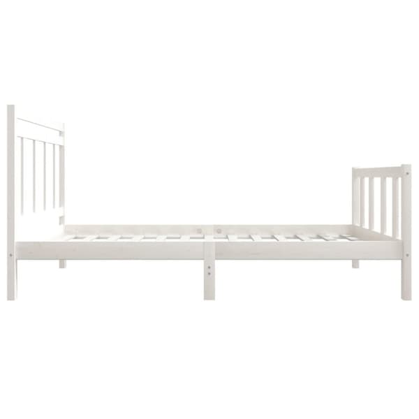 Sängram massiv furu 90x190 cm vit