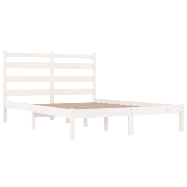 Sängram vit massiv furu 120x190 cm