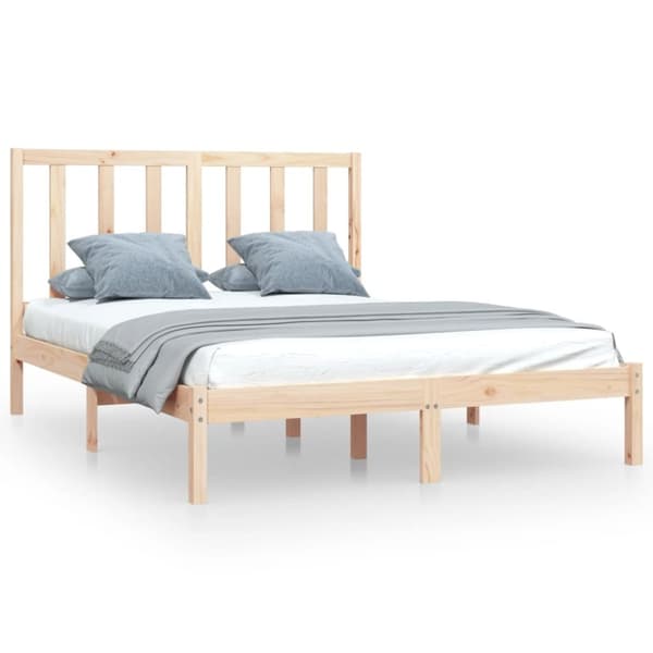 sengeramme 140x190 cm massivt fyrretræ