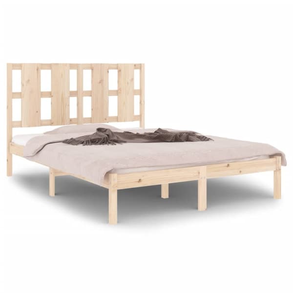 sengeramme 135x190 cm massivt træ