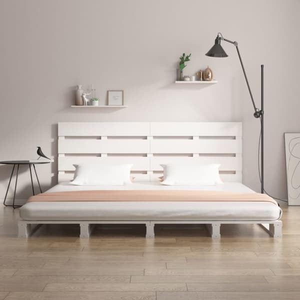 sengeramme 180x200 cm Super King massivt fyrretræ hvid