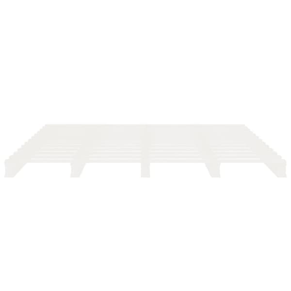 sengeramme 180x200 cm Super King massivt fyrretræ hvid
