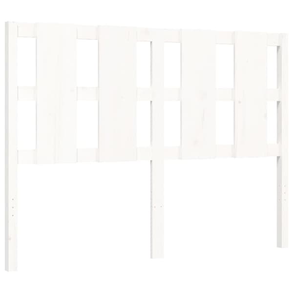 sengeramme med sengegavl 120x200 cm massivt træ hvid