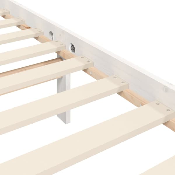 sengeramme med sengegavl 120x200 cm massivt træ hvid
