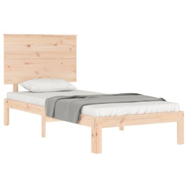 sengeramme med sengegavl Small Single massivt træ