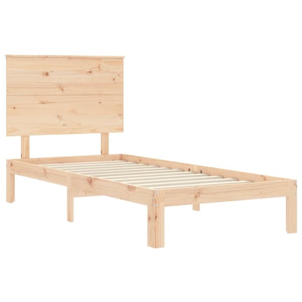 sengeramme med sengegavl Small Single massivt træ