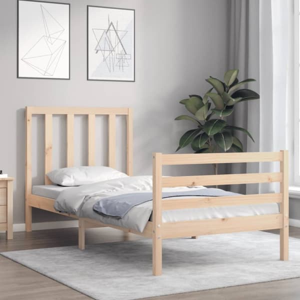 Sängynrunko päädyllä Small Single täysi puu