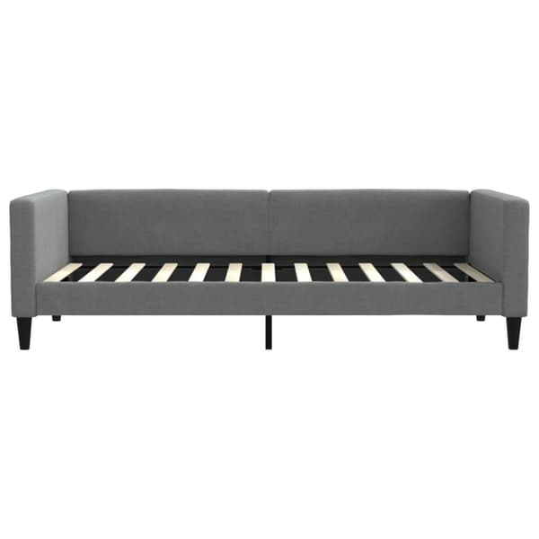 daybed med udtræk og skuffer 100x200 cm stof mørkegrå