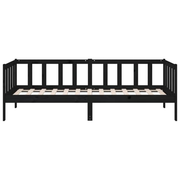 daybed 90x190 cm massivt fyrretræ sort