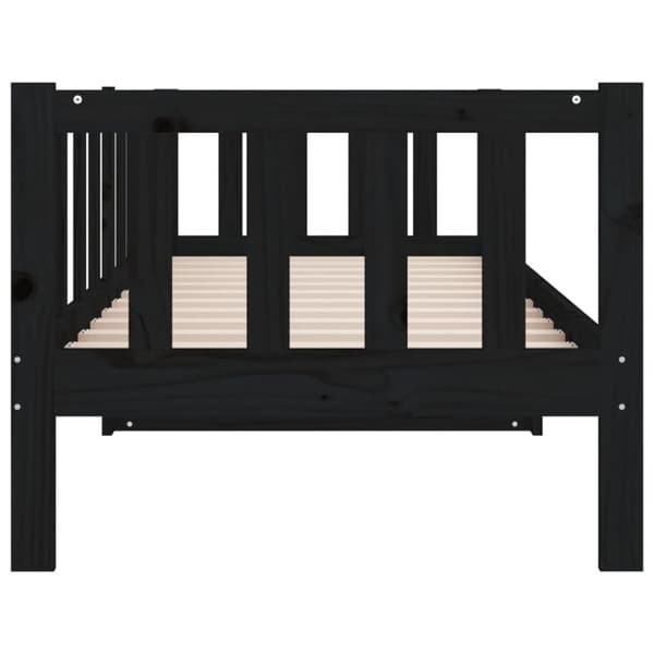 daybed 90x190 cm massivt fyrretræ sort