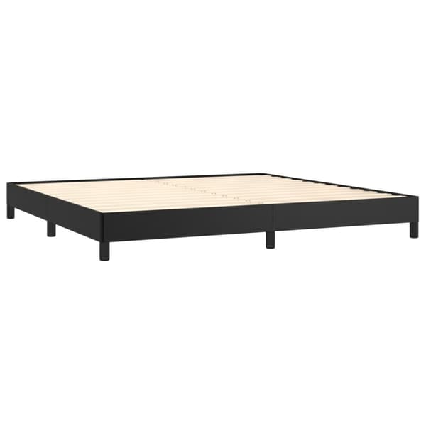 kontinentalseng med madras 200x200 cm kunstlæder sort
