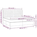Miniatyrbillede 7 af 7: kontinentalseng med madras 200x200 cm fløjl sort