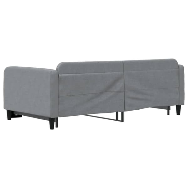 Dagbädd utdragbar ljusgrå 100x200 cm tyg
