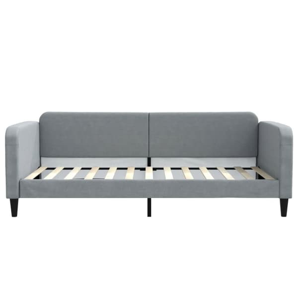 Dagbädd utdragbar ljusgrå 100x200 cm tyg