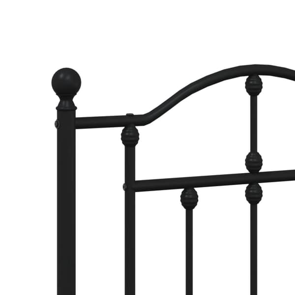 sengeramme med sengegavl 180x200 cm metal sort