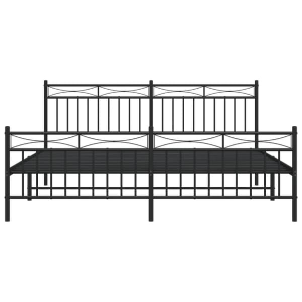 sengeramme uden madras med fodgærde 180x200 cm sort