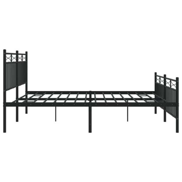 sengeramme uden madras med fodgærde 180x200 cm sort