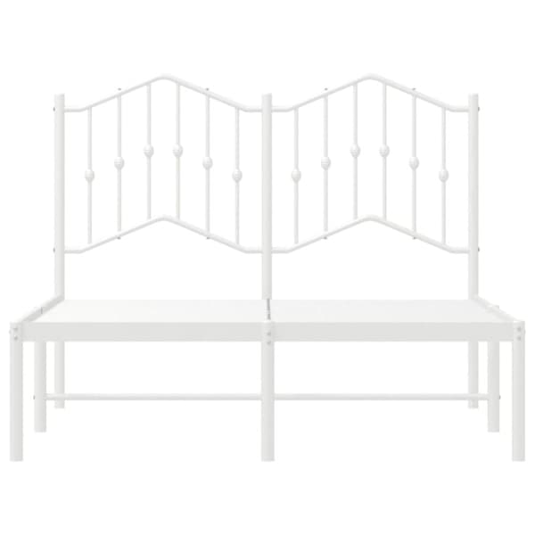 sengeramme med sengegavl 120x200 cm metal hvid