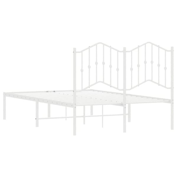 sengeramme med sengegavl 120x200 cm metal hvid