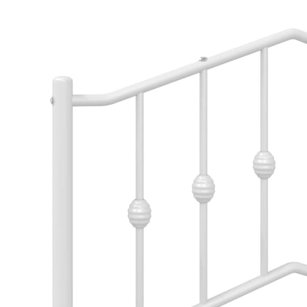 sengeramme med sengegavl 120x200 cm metal hvid