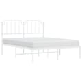 Miniatyrbillede 3 af 9: sengeramme med sengegavl 150x200 cm metal hvid