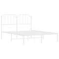 Miniatyrbillede 4 af 9: sengeramme med sengegavl 150x200 cm metal hvid