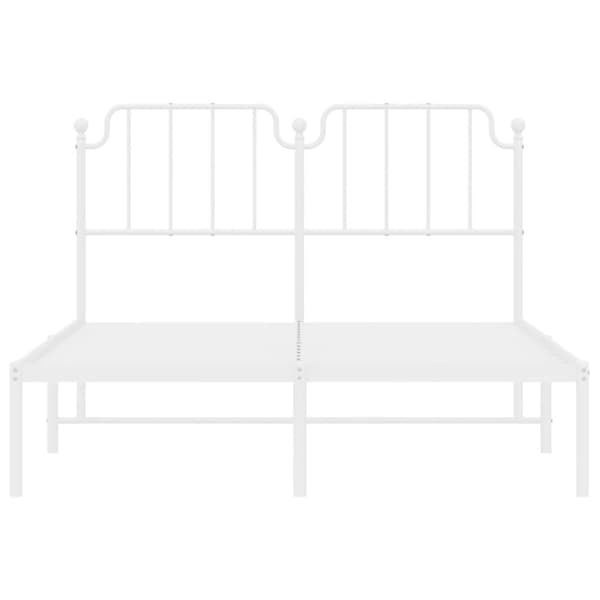 sengeramme med sengegavl 150x200 cm metal hvid