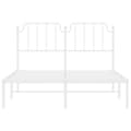 Miniatyrbillede 5 af 9: sengeramme med sengegavl 150x200 cm metal hvid